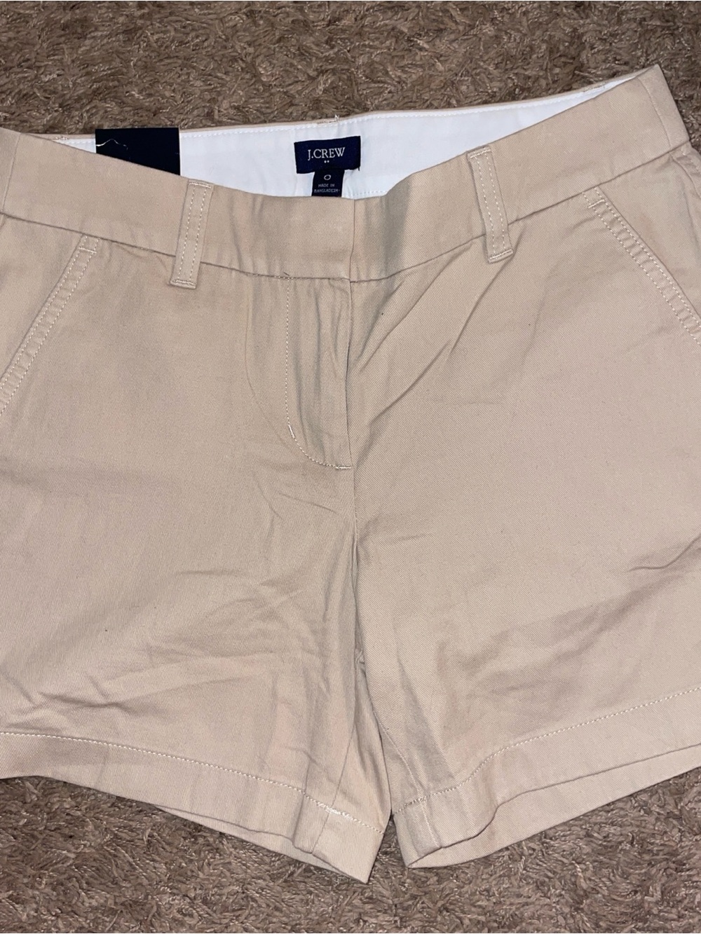 J. Crew Women's Beige Chino Bermuda Shorts nwt